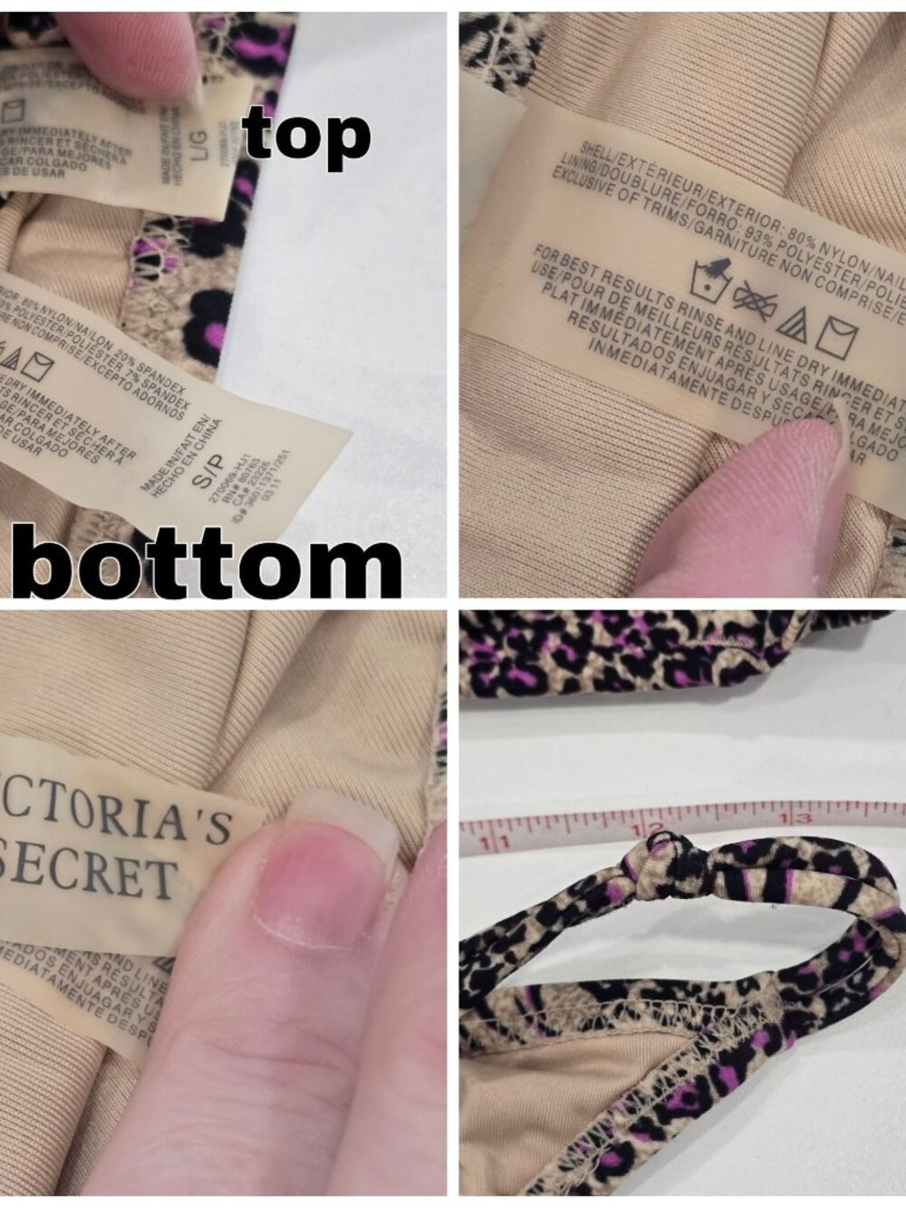 Victoria’s Secret ✦ Animal Print Fringe Halter Bikini Set ✦ Beaded Detailed Top - Picture 7 of 8
